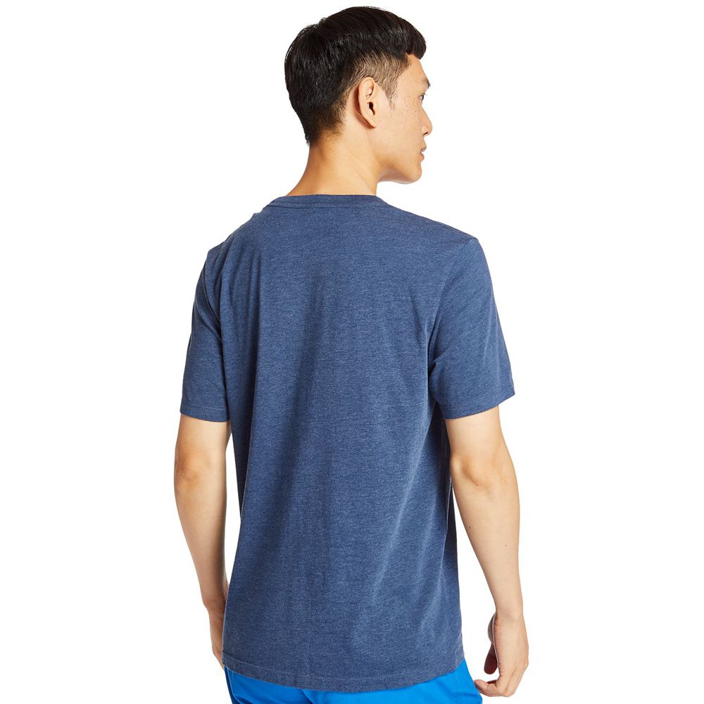 Camisetas Masculino - Timberland Backwoods Storytelling - GQFPW5981 - Azuis